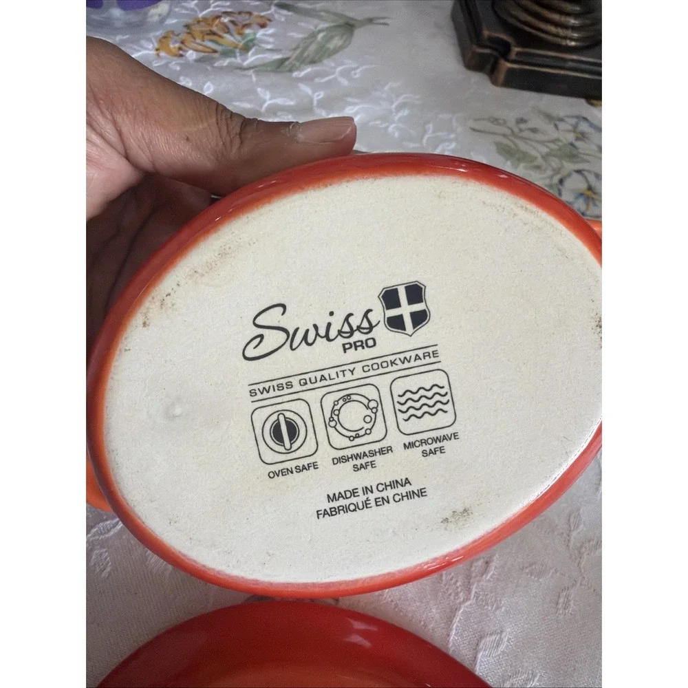 Swiss Pro Quality Cookware Dutch Oven Mini Cocotte Orange Umbre